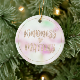Gold Glam Mint Pink Gefärbte Krawatte Kindness Ma Keramik Ornament