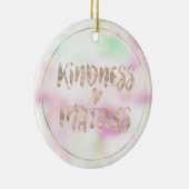 Gold Glam Mint Rosa Gefärbte Krawatte Kindness Mat Keramik Ornament (Rechts)