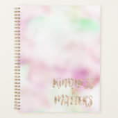 Gold Glam Mint Rosa Gefärbte Krawatte Kindness Mat Planer (Vorderseite)