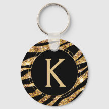 Gold Glam Monogram Animal Print