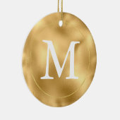 Gold Glam Monogram Keramik Ornament (Rechts)