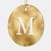 Gold Glam Monogram Keramik Ornament (Links)