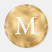 Gold Glam Monogram Magnet (Vorne)