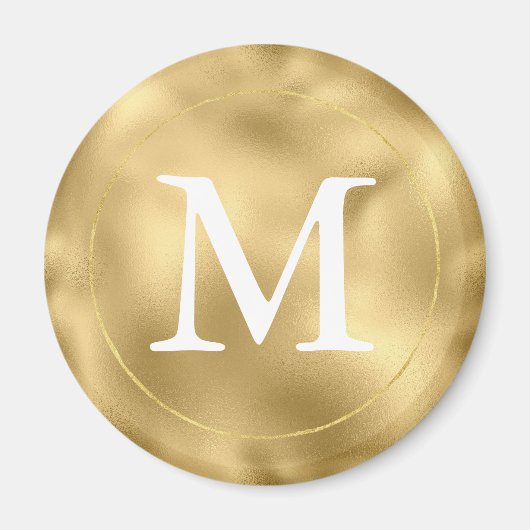 Gold Glam Monogram Magnet (Vorne)