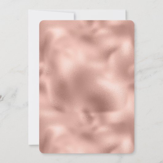 Gold Glam Pineaple Einladung (Rückseite)