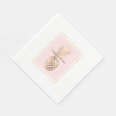 Gold Glam Pineaple Serviette (Ecke)