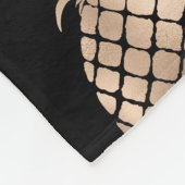 Gold Glam Pineapples Fleecedecke (Ecke)