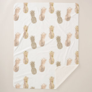 Gold Glam Pineapples Sherpadecke