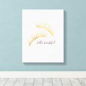 Gold Glam Pink Eyelashes Leinwanddruck (Insitu (Holzboden))