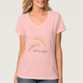 Gold Glam Pink Eyelashes T-Shirt (Vorderseite)
