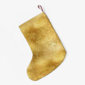 Gold Glam Schwarz-weiß Monogram Kleiner Weihnachtsstrumpf (Rückseite (Hängend))