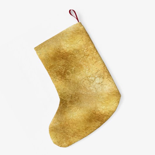 Gold Glam Schwarz-weiß Monogram Kleiner Weihnachtsstrumpf (Rückseite (Hängend))