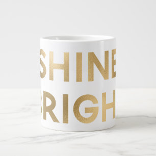 Gold Glam Shine Bright Weihnachten Jumbo-Tasse
