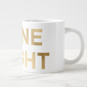 Gold Glam Shine Bright Weihnachten Jumbo-Tasse (Rechts)