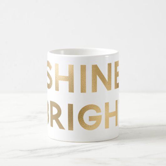 Gold Glam Shine Bright Weihnachten Kaffeetasse (Mittel)