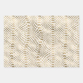 Gold Glam Snake Skin Geschenkpapier Set (Vorderseite 3)