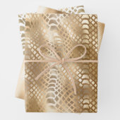 Gold Glam Snake Skin Geschenkpapier Set (Beispiel)