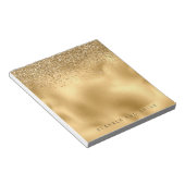 Gold Glam Sparkle Imitats Glitzer Notizblock (angewinkelt)