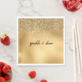 Gold Glam Sparkle Imitats Glitzer Serviette (Beispiel)