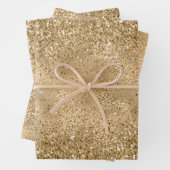 Gold Glam Sparkle Leopard Print Glitzer Geschenkpapier Set (Beispiel)