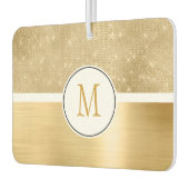 Gold Glam Sparkle Monogram Autolufterfrischer (Links)