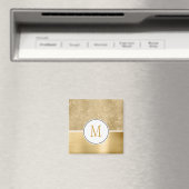 Gold Glam Sparkle Monogram Magnet (In Situ (Geschirrspüler))