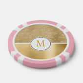 Gold Glam Sparkle Monogram Pokerchips (Einzeln)