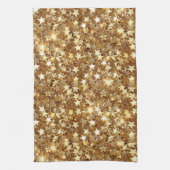 Gold Glam Sparkle Stars Geschirrtuch (Vertikal)
