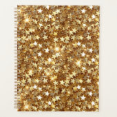 Gold Glam Sparkle Stars Planer (Vorderseite)