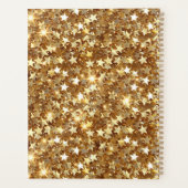 Gold Glam Sparkle Stars Planer (Rückseite)