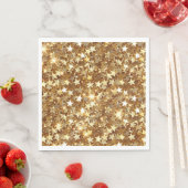 Gold Glam Sparkle Stars Serviette (Beispiel)