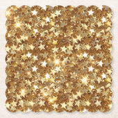 Gold Glam Sparkle Stars Untersetzer (Vorderseite)