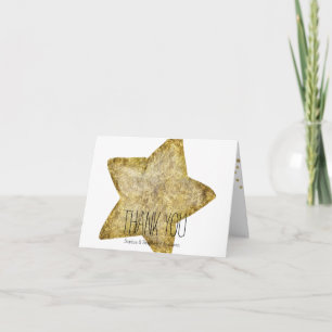 Gold Glam Star Vielen Dank Dankeskarte