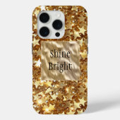 Gold Glam Stars Confetti Case-Mate iPhone Hülle (Rückseite)