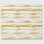 Gold Glam Stripes Birthday Geschenkpapier (Flach)