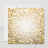 Gold Glam Sweet 16 16 Glitzer Lights Einladung (Rückseite)