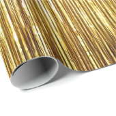 Gold Glam Tinsel Stripes Geschenkpapier (Rolleneckpunkt)