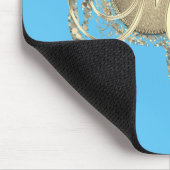 Gold Glam Turtle Monogram Mousepad (Ecke)
