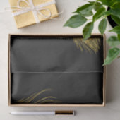 Gold Glam und Black Peak Fether Seidenpapier (Geschenk)