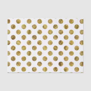 Gold Glam und weiße Punkte Seidenpapier