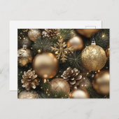 Gold & Glam Weihnachtsdesign Feiertagspostkarte (Vorne/Hinten)