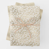 Gold Glam White Leopard Print Geschenkpapier Set (Beispiel)