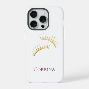 Gold Glam Wimpern iPhone 15 Pro Hülle