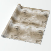 Gold Glam Zebra Animal Print Geschenkpapier (Ungerollt)
