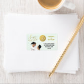 Gold Glamour Foto | SAVE THE DATE Adressaufkleber (Insitu)