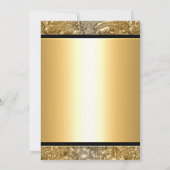 Gold Glamour Girls Makeup Eyelashes Party Einladung (Rückseite)