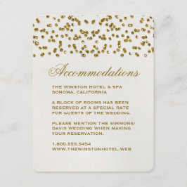 Gold Glamour Glitzer Confetti Hochzeitsteckkarte Begleitkarte