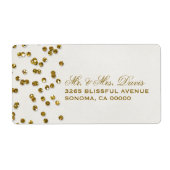 Gold Glamour Glitzer Confetti Labels (Vorne)