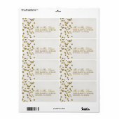 Gold Glamour Glitzer Confetti Labels (Vorne)