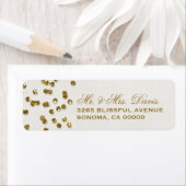 Gold Glamour Glitzer Confetti Labels (Insitu)